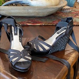 WHBM lace up wedges